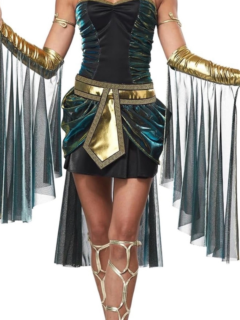 Egyptian Goddess Deluxe Costume β 4 Piece β New Women's Cleopatra Costume - Blac